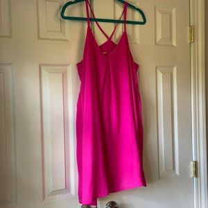 Hot pink party dress